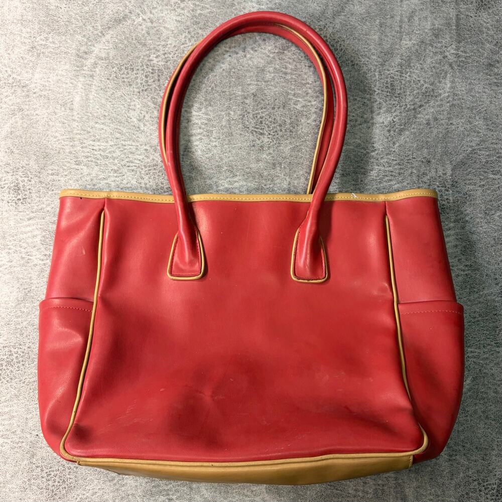 Nine West Red Leather Contrast Shoulder Bag